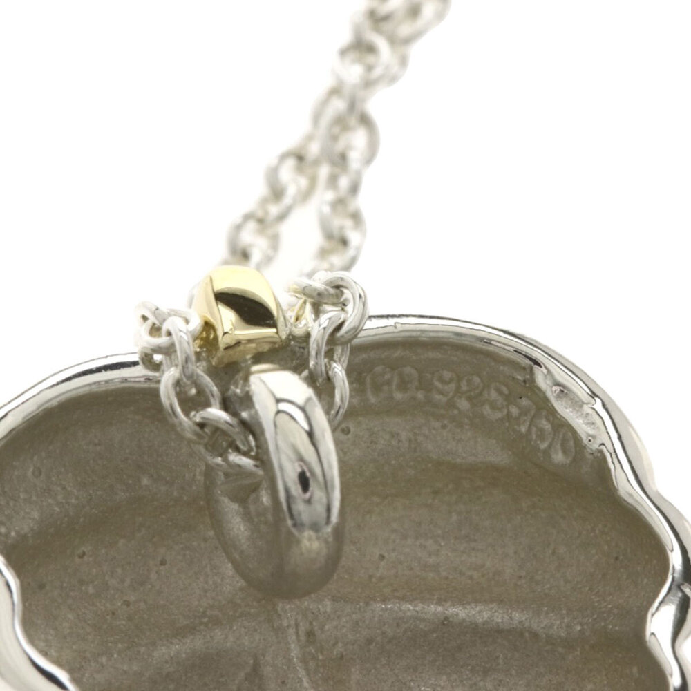 Tiffany Leaf Necklace Silver Yellow Gold Co - Picture 3 of 5